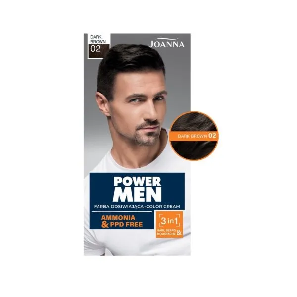 Boja za bradu, brkove i kosu Joanna Power Men – 02 Dark Brown